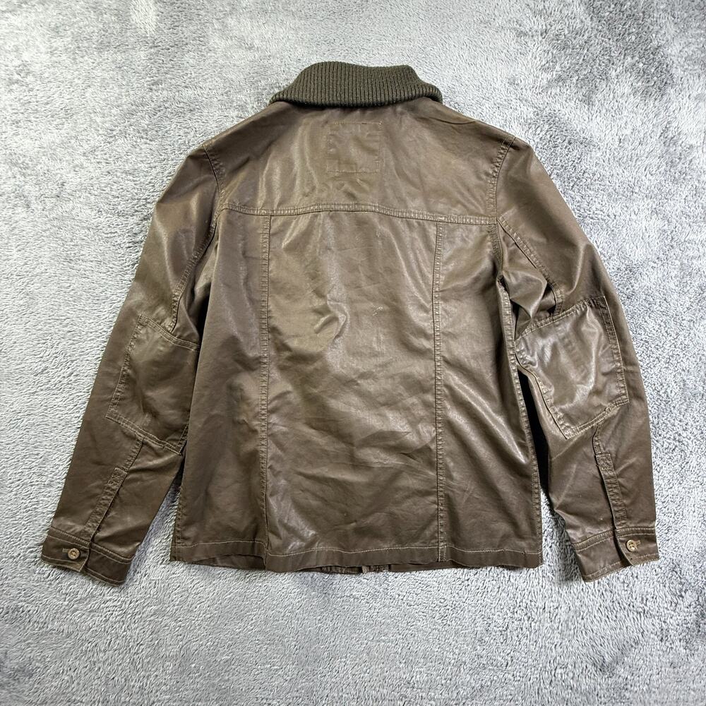J Crew M Womens Brown Utility Field Jacket Coated Cotton Military Style - Picture 3 of 7